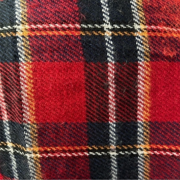 Perfect Winter Scarf! One Side is Red Plaid the Other Black & White Herringbone - Picture 16 of 16